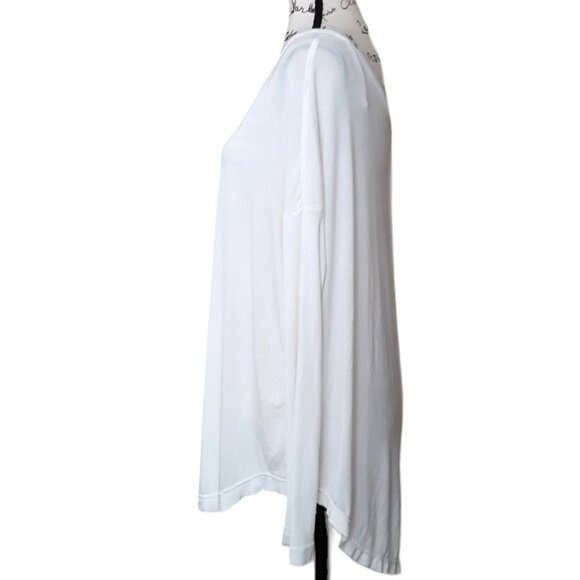 Free People Oversized Tunic Top Moonshine Optic White Long Sleeves - Picture 3 of 5